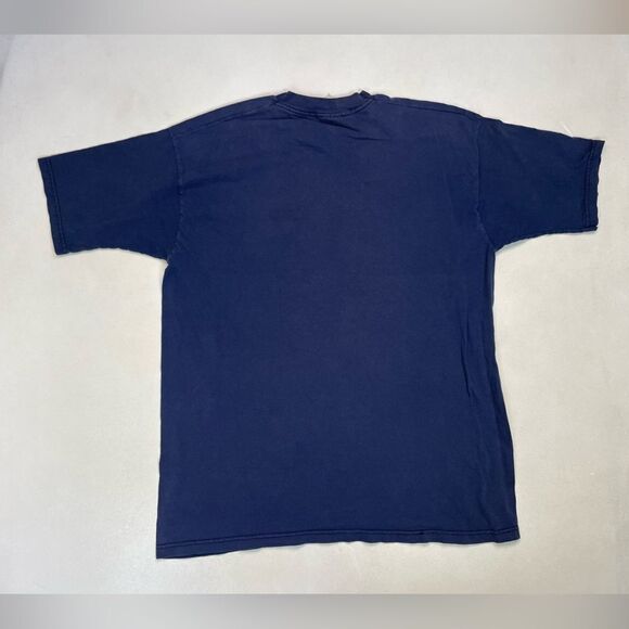 VINTAGE National Geography Bee 1998 Graphic T-shirt Men XL Blue 90s - Picture 3 of 5